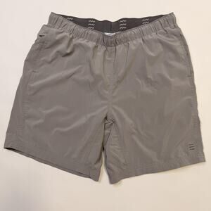 Free Fly Shorts Mens Large Gray Bamboo Lined Athletic Running Quick Dry Stretch